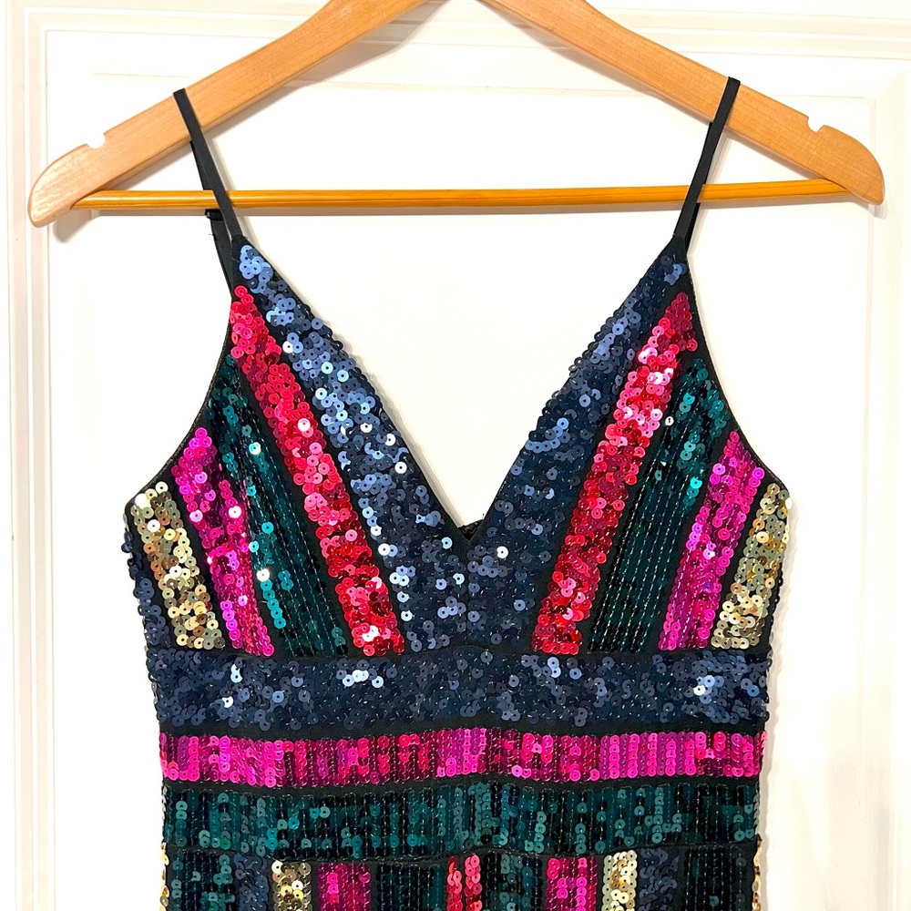 Express Multicolor Sequin Jumpsuit